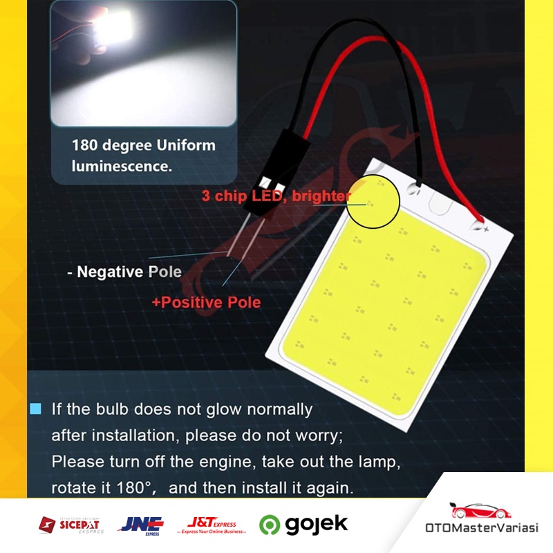 Lampu Kabin Cabin Mobil LED plafon Mobil Interior Festoon T10 24 Titik Super Terang Universal