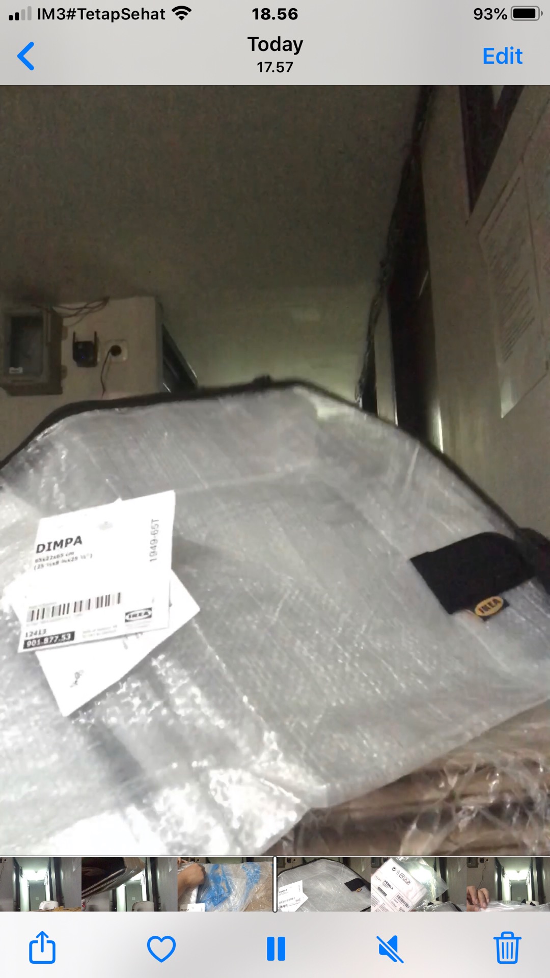 Tas Kantong Utk Penyimpanan Pemilah Sampah / Tas Penyimpanan Serbaguna, Transparan Di1519