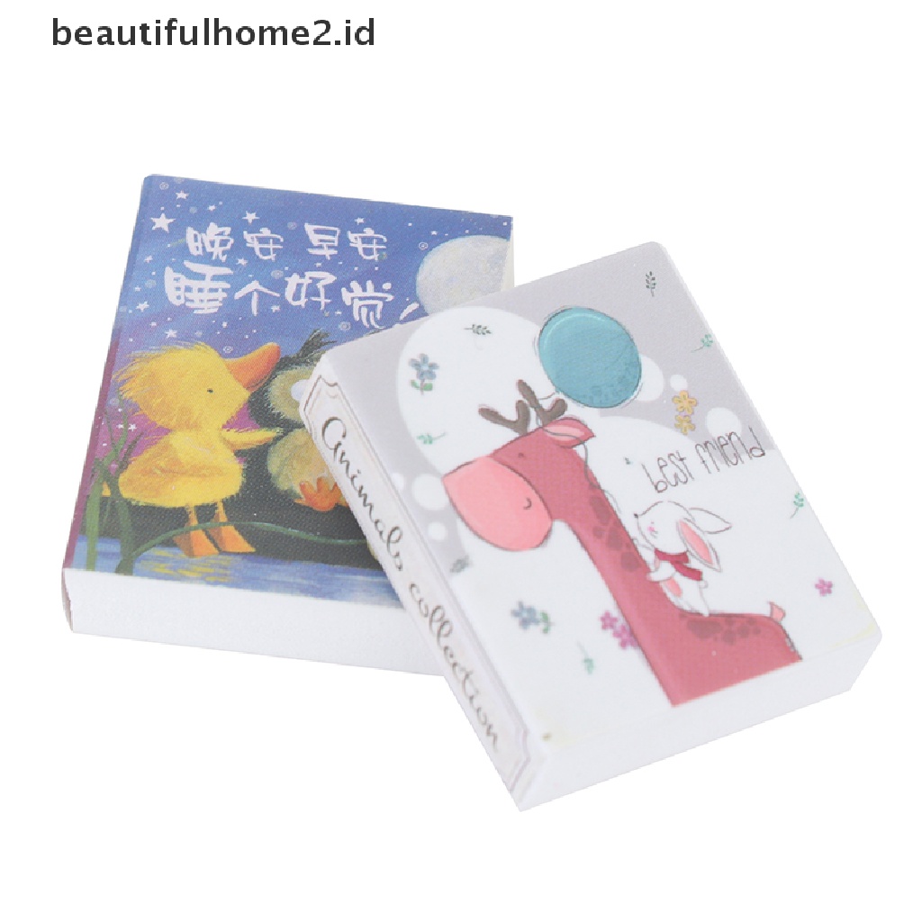 (Beautifulhome2) Buku Literatur Bahasa MandarinId 3pcs Miniatur Buku Cerita Dongeng Skala 1: 12 Untuk Rumah Boneka