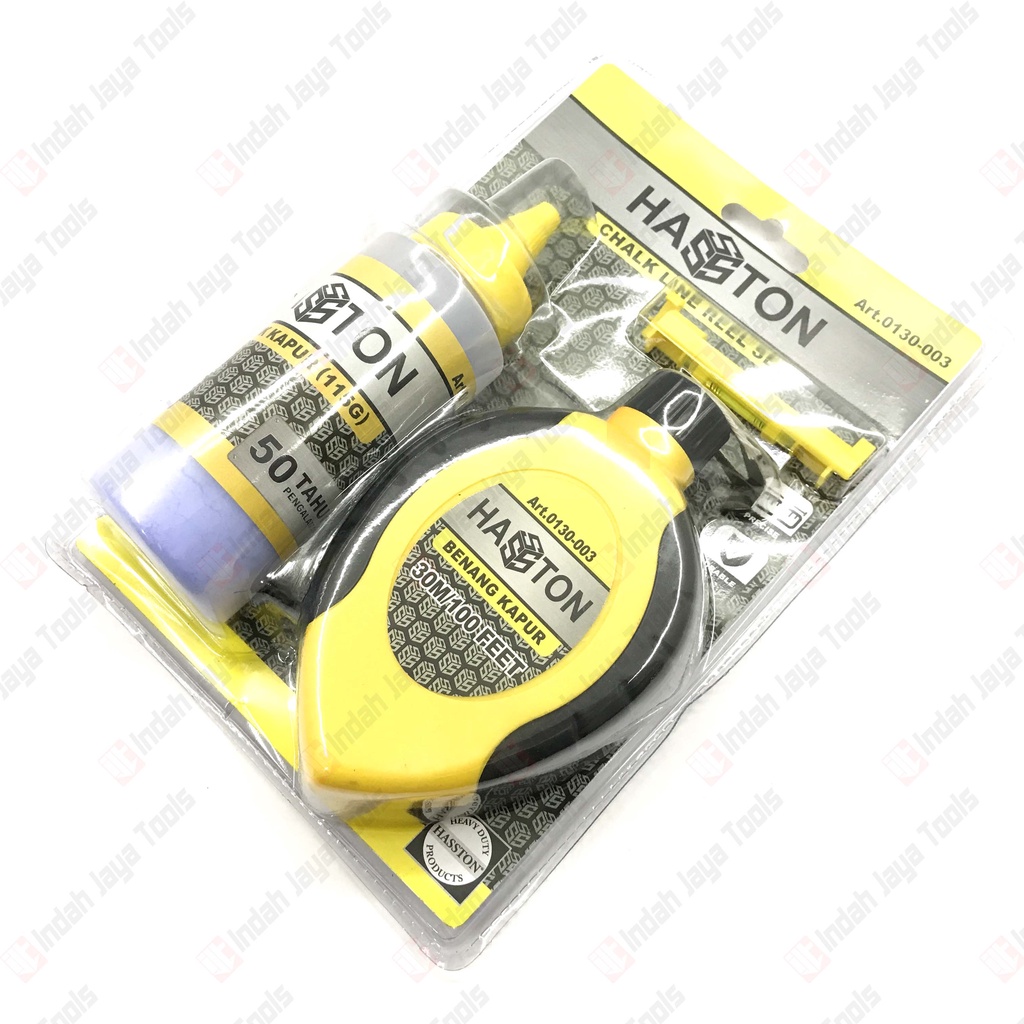 HASSTON 0130-003 Sipatan Set Reel Chalk Line Lot Tarikan Benang Kapur