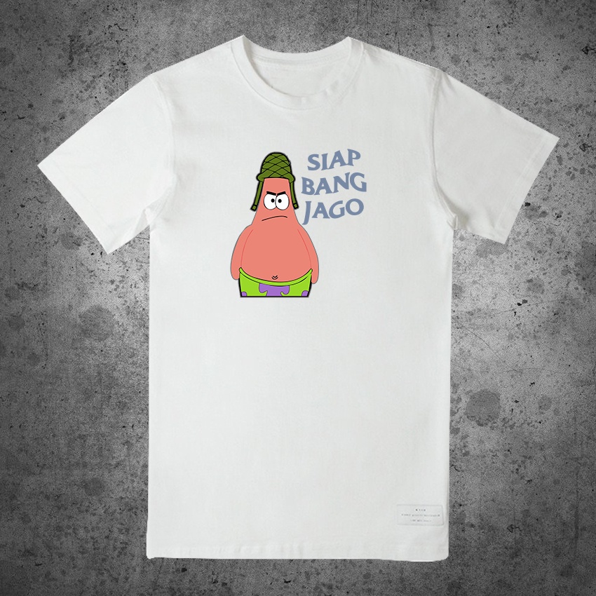 KAOS DISTRO pria gambar&quot;PATRICK SIAP BANG JAGO&quot;