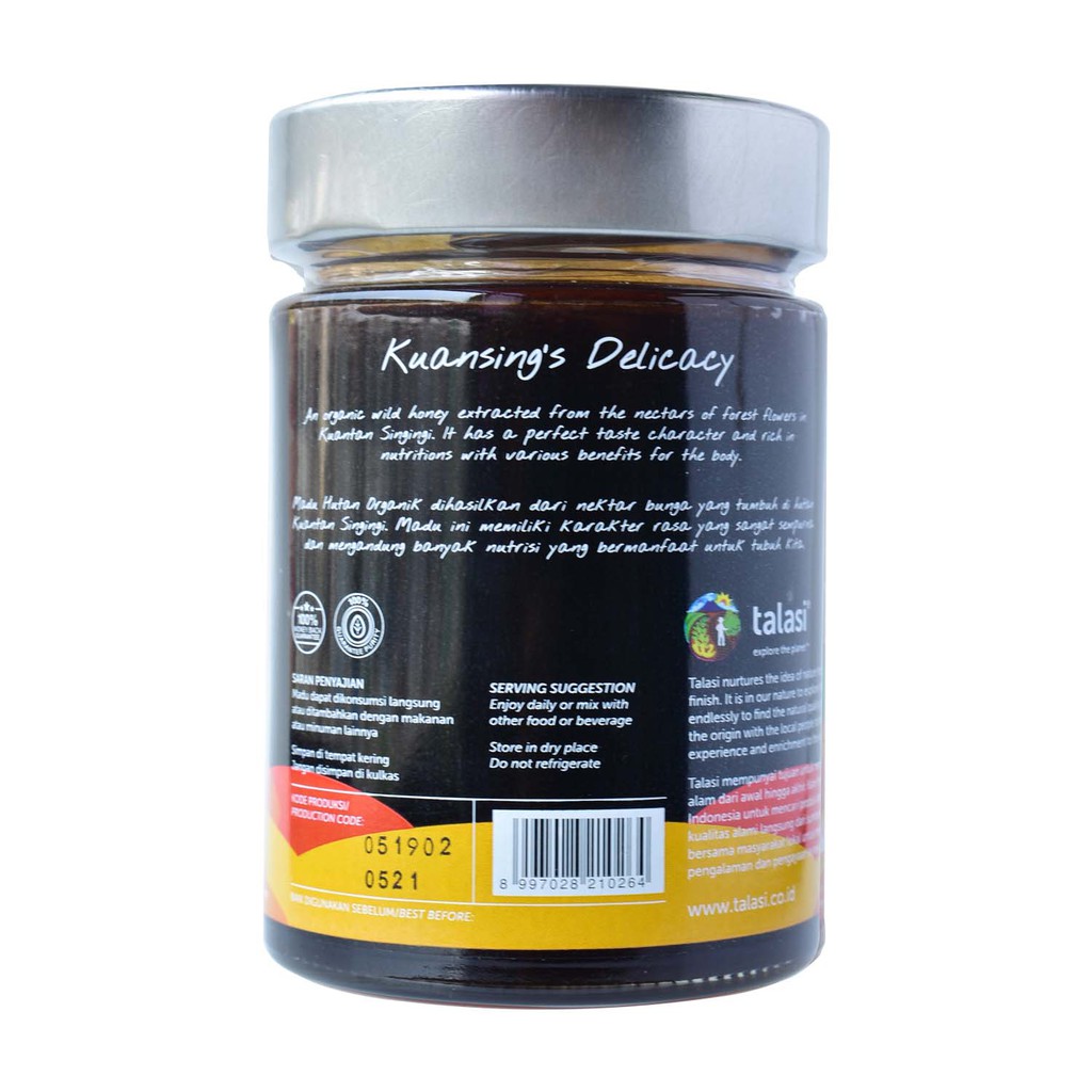 Watu Multifloral Honey - Kuansing Organic Certified 400 Gr