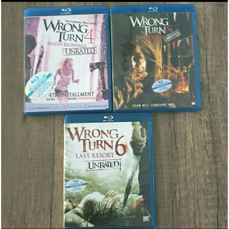 BLU RAY FILM WRONG TURN 4,5,6