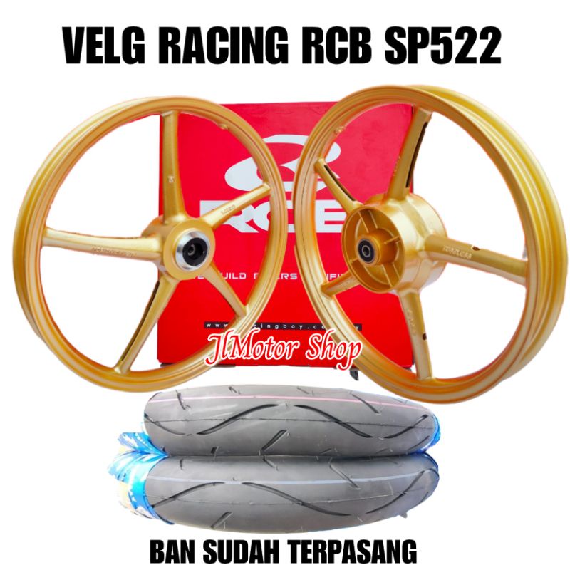 Pelek Velg Racing RCB Beat Scoopy Vario Genio Vario 110 125 150 160 Mio M3 Mio J GT FINO SOUL GT Xeon X-Ride Freego Mio Gear Palang 5 Plus Ban PriMaax Donat Depan Belakang