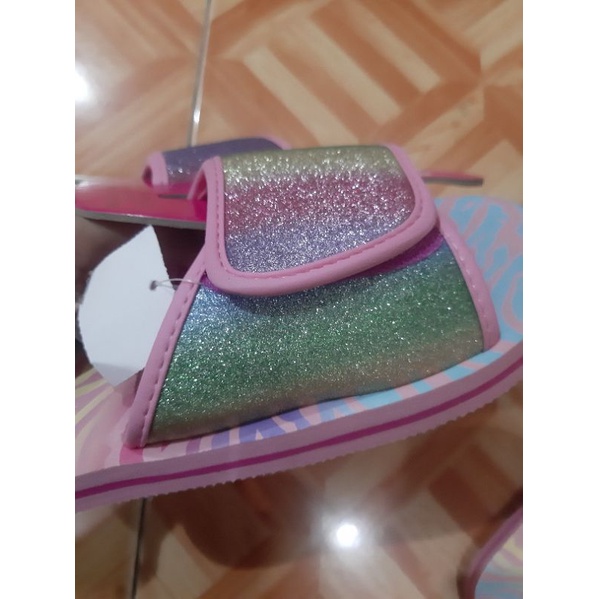 Sandal American Eagle Slip on Glitter Rainbow