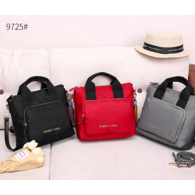 *BIMBA Y LOLA PLATINUM HIGH QUALITY POCKET TOTE BAG 9725