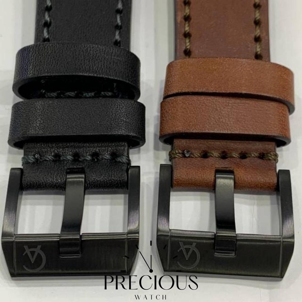 STRAP AC / TALI ALEXANDRE CHRISTIE KULIT KALEP LEATHER 30 MM WARNA COKLAT/HITAM original