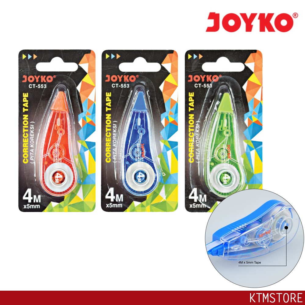 tip ex correction tape tip ex kertas joyko tipe x CT-553 ...