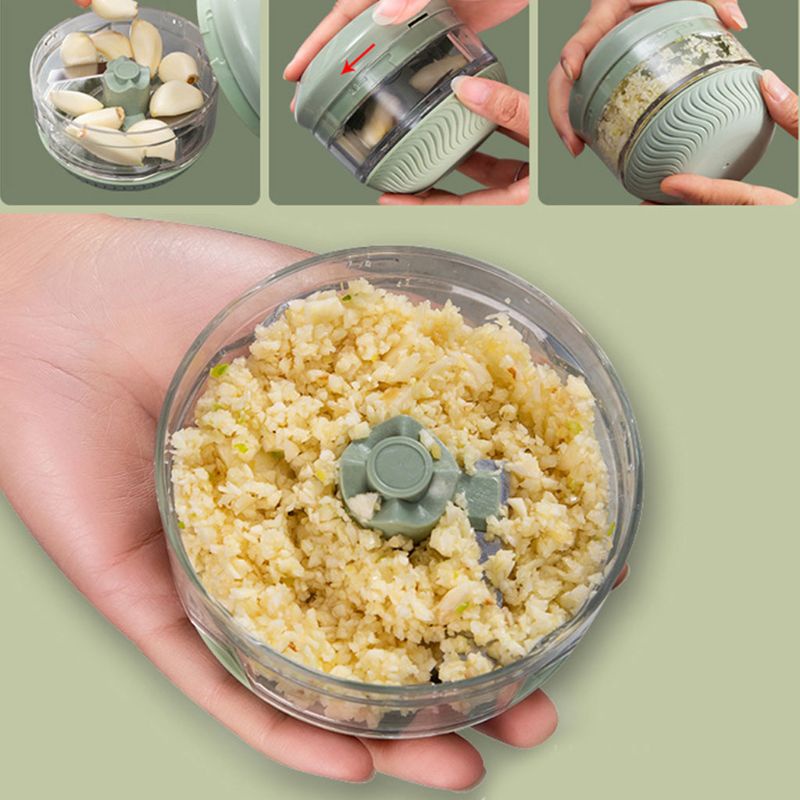 Btsg Alat Pemotong Bawang Putih / Sayuran / Buah Manual Ukuran Mini Tahan Lama Untuk Bayi