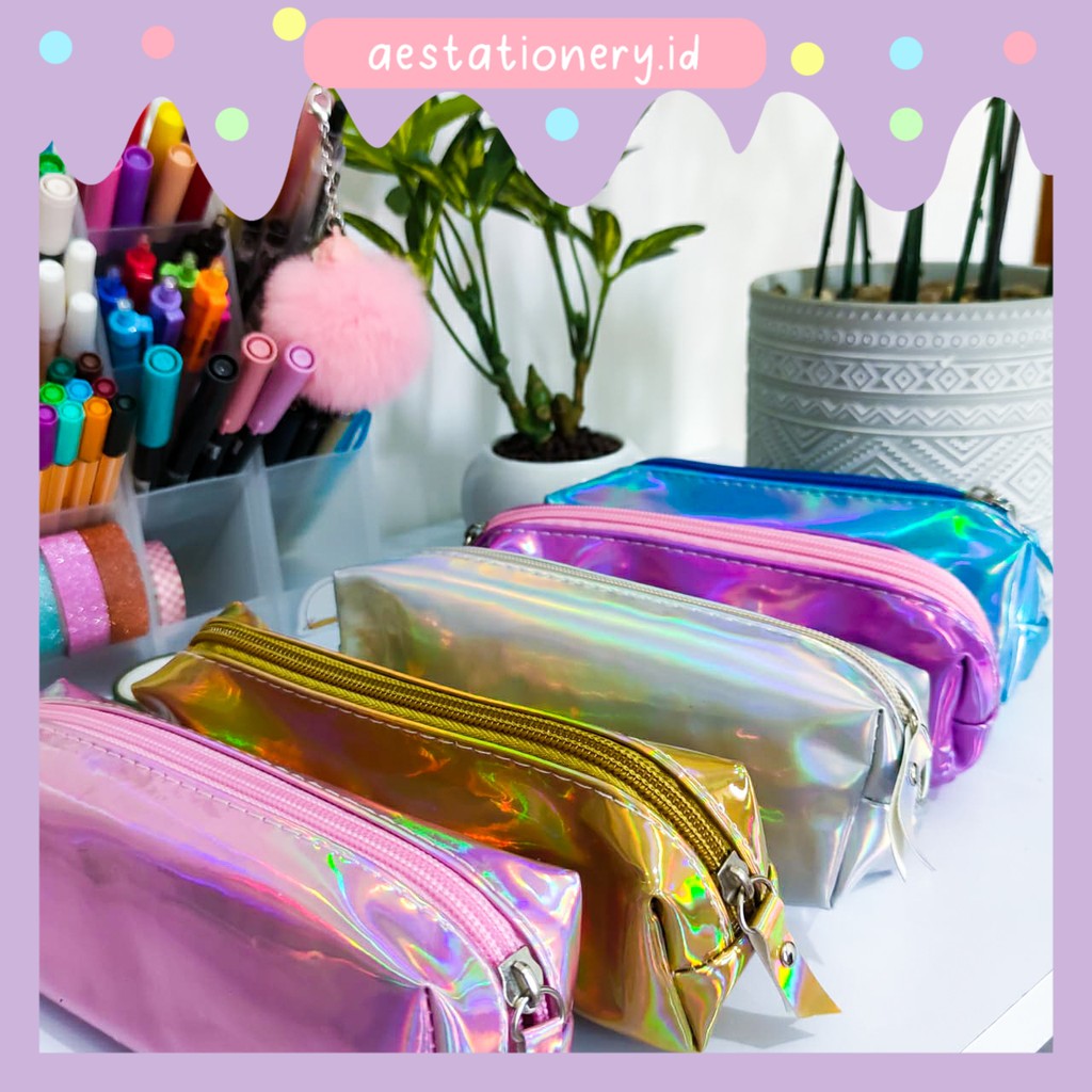 

Tempat Pensil Pencil Case Hologram Warna Murah
