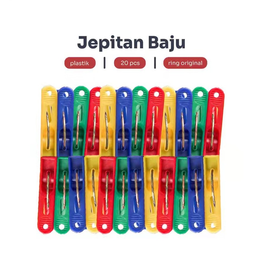 Jepitan Baju Laundry Kuat Dan Bekualitas isi 20pcs