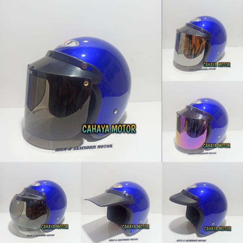HELM BOGO JPN ARC BIRU PAKET HEMAT