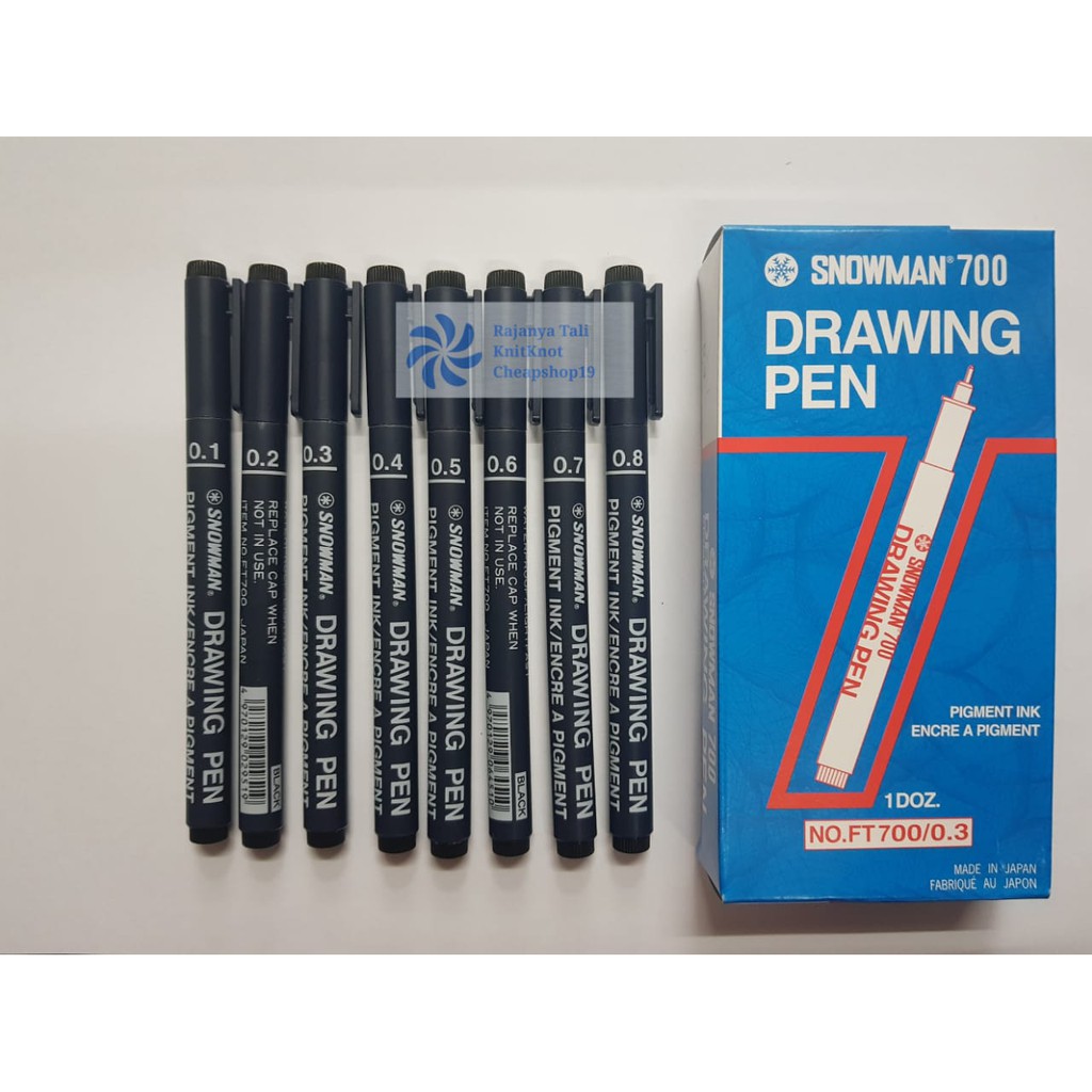 Drawing Pen Snowman Lengkap Ukuran Shopee Indonesia