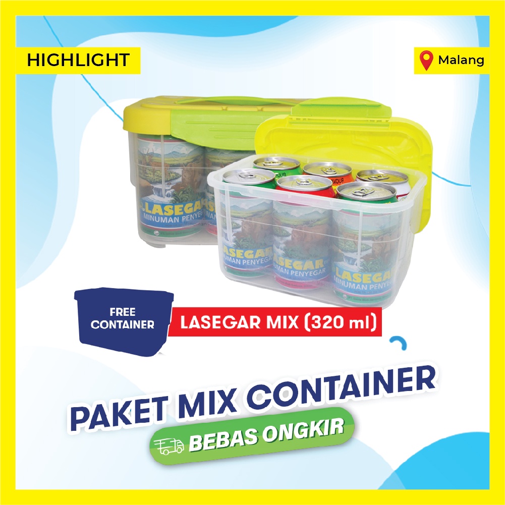 

Lasegar Kaleng 320ml Paket 6pcs Mix Rasa Free Container - Malang