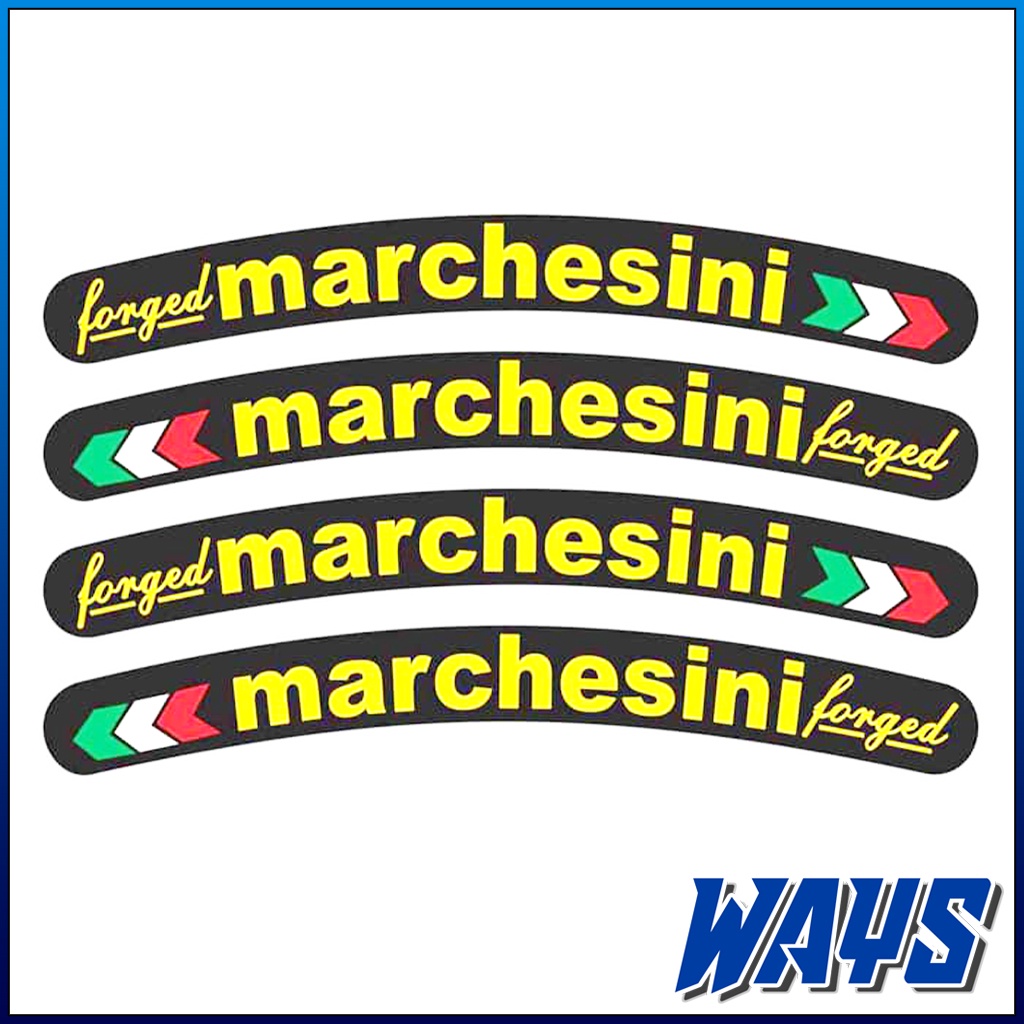 X239 | 4pcs Sticker Stiker Velg Marchesini Variasi Motor Beat Vario Nmax Aerox PCX CBR R15 Ninja GSX