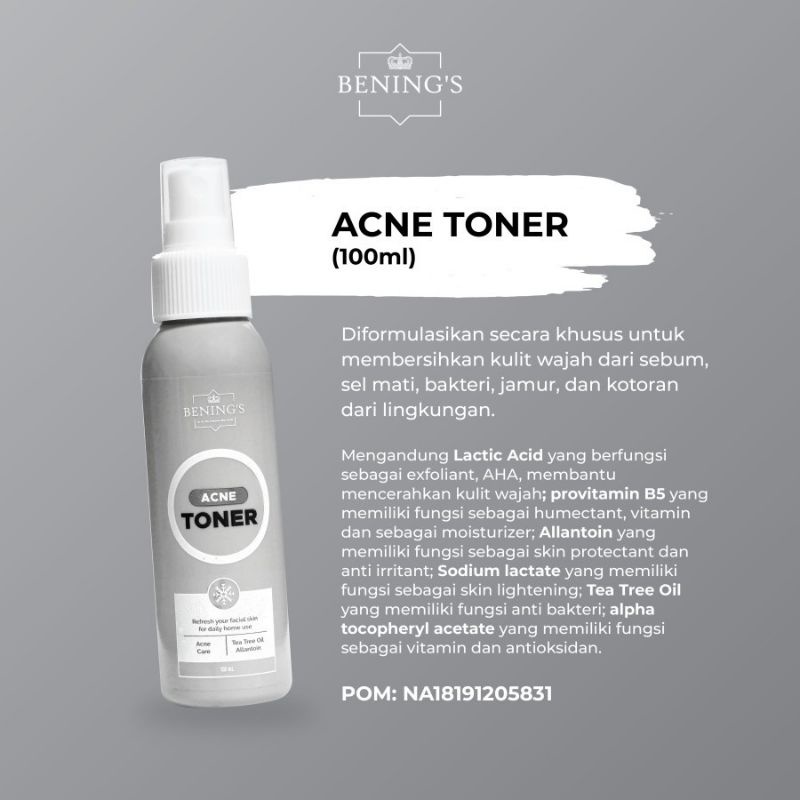 TONER BENINGS SKINCARE DR. OKY PRATAMA EXPIRED 2025