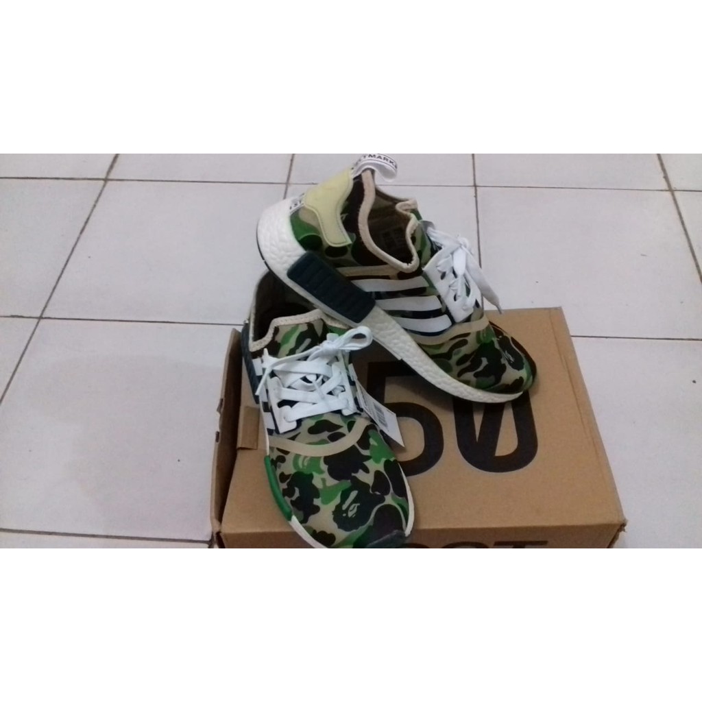 Adidas Nmd R1 X Bape Camo Green