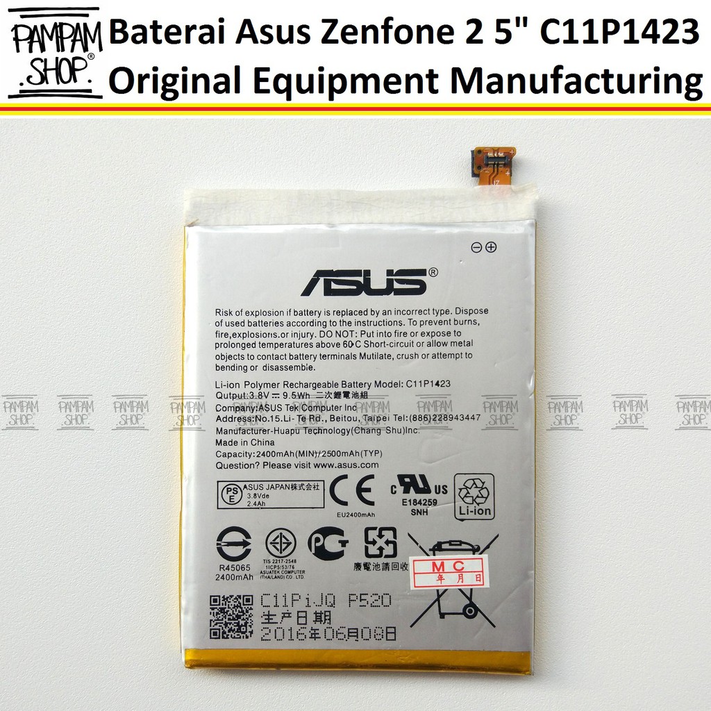 Baterai Asus Zenfone 2 5 Inch ZE500CL C11P1423 Original OEM Inci Battery Batre HP Zenphone