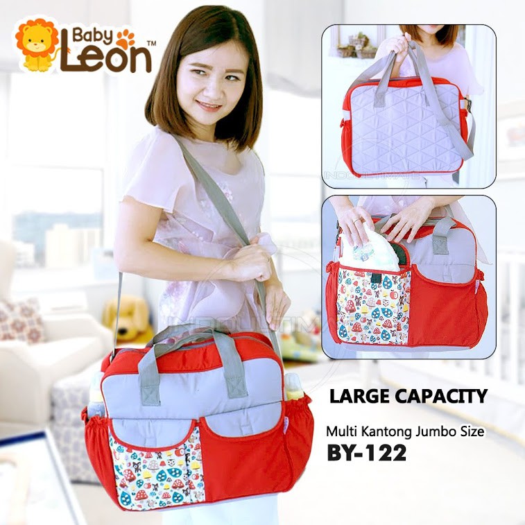 Tas Bayi BABY LEON (JUMBO &amp; SMALL) Tas Popok Bayi Tas Perlengkapan Bayi Tas Diaper Bayi BY-122