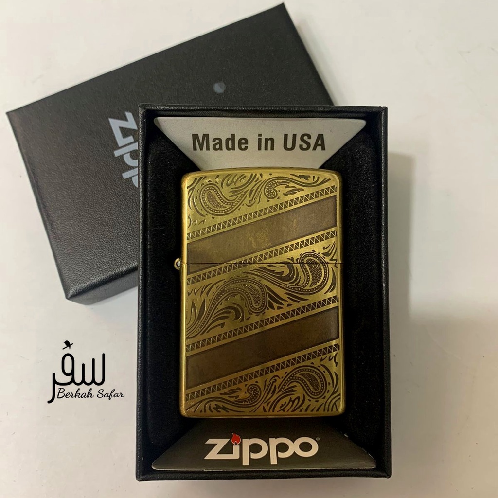 Korek Zippo Gold Full Grafir 2 Sisi High Premium Quality Made In Usa &quot;Limited Edition&quot;