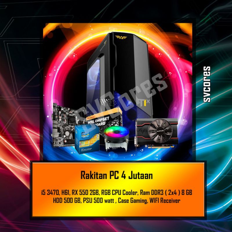 Intel i7 3770 / VGA 8GB 128 Bit | PC Rakitan Gaming, Rendering, Editing