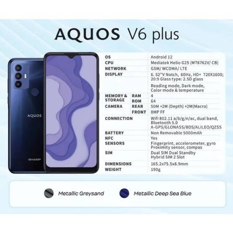 Sharp Aquos V6 Plus 4/64 Garansi Resmi