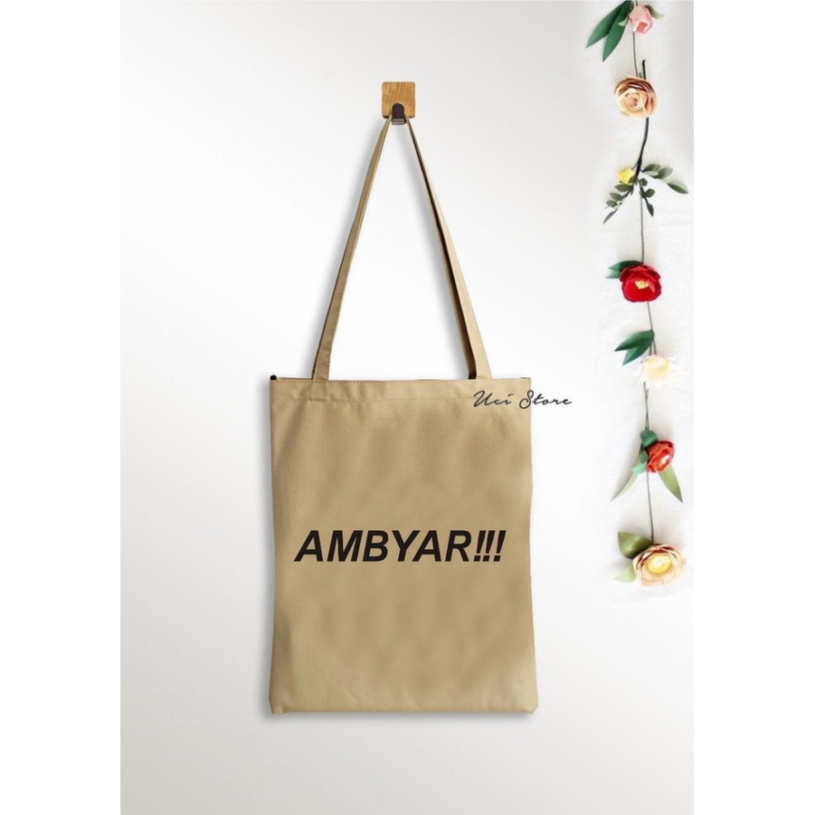 ( PAKAI RESLETING) Tote bag wanita ambyar Varian warna ( Toko Uci)