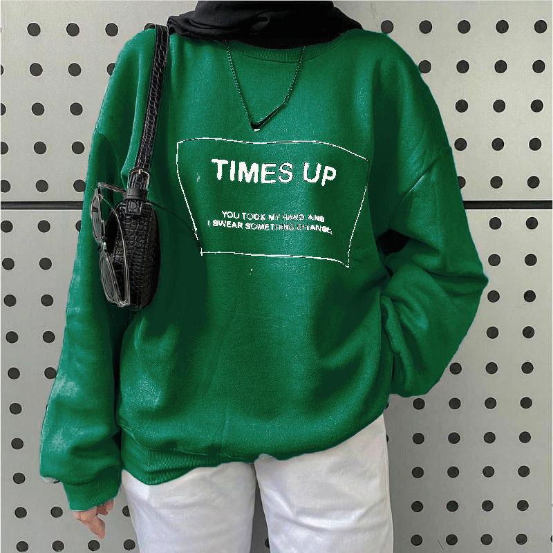 damai fashion jakarta - baju atasan SWEATER sweater TIMES UP over size - konveksi murah