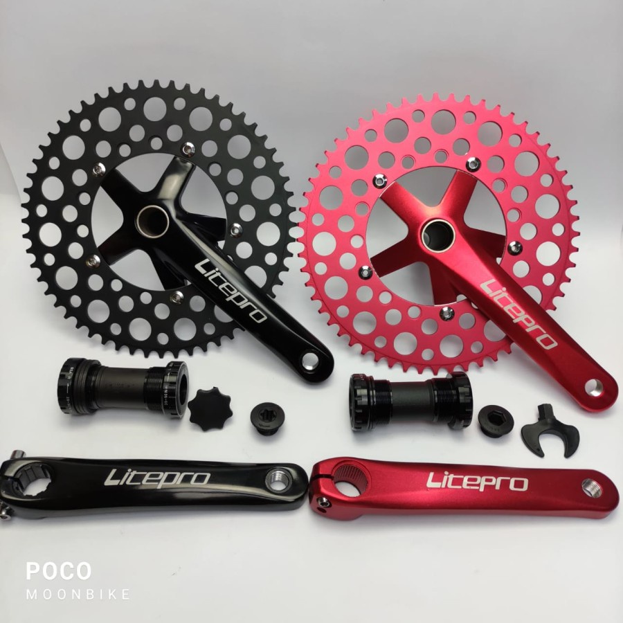 CRANKSET CRANK LITEPRO PLUS CHAINRING LUCE BUBBLE 56T LIPAT MINION