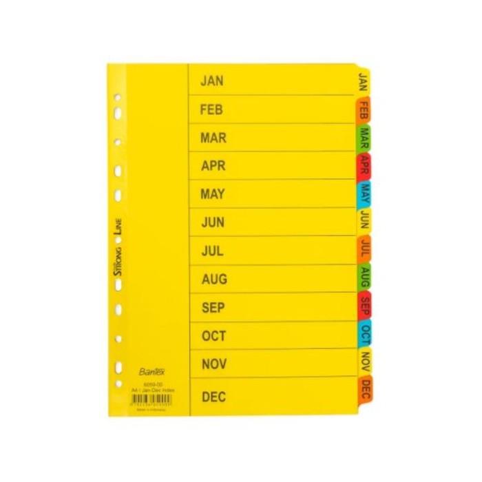 

Divider Bantex 6059 A4 Jan - Dec Index (Pembatas Kertas)