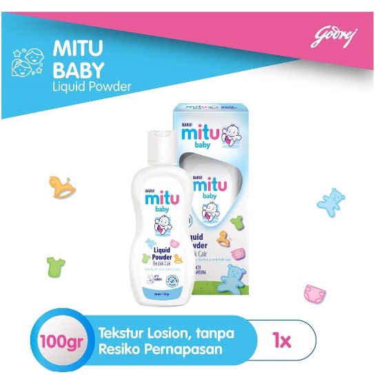 Mitu Baby Bedak Cair Liquid Powder 100gram
