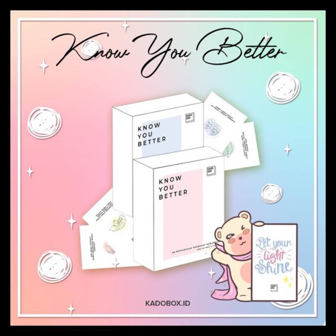 {BISA COD} Kartu Mainan 1 Set 48 Pertanyaan "Know You Better" KADOBOX - Party Game Board Game Truth