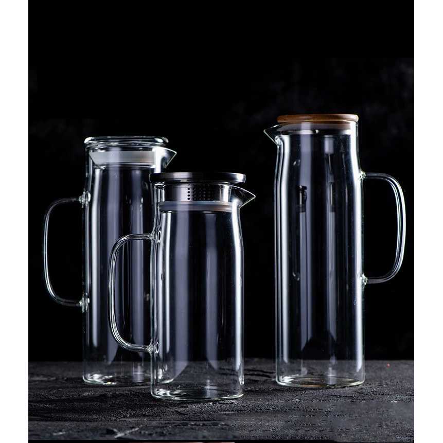 IDN TOOLS - ATUCOHO Teko Pitcher Teh Kopi Jus Borosilicate Glass 1.5L - YS-6337