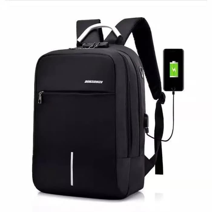 Tas Ransel Laptop Anti Maling Theft Smart Backpack USB Charger Tas Sekolah