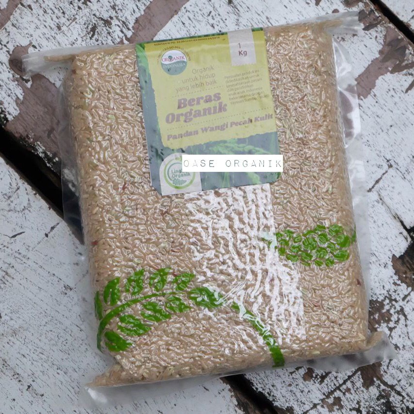 Beras organik pandan wangi pecah kulit(beras coklat) 1 kg Lingkar Organik