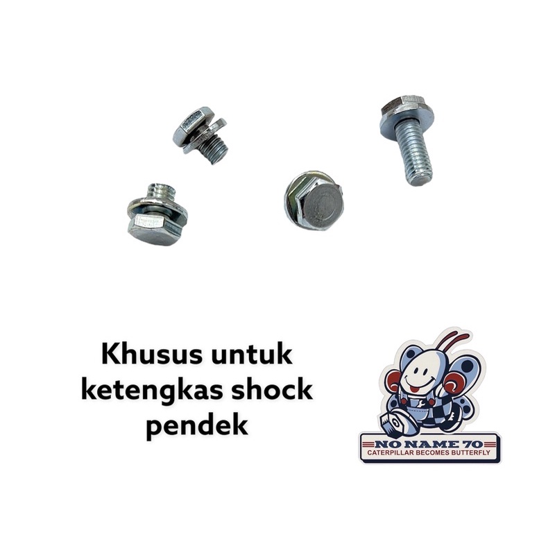 Baut ketengkas tutup rantai shock pendek honda c50 c70 c700 c800 imi