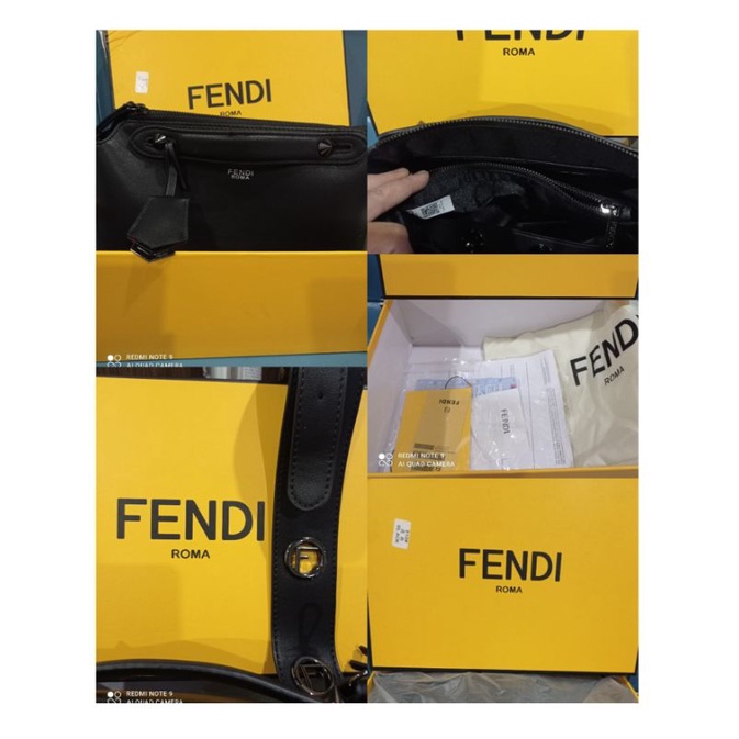 TAS FENDI BOSTON BY THE WAY with FF VELVET STRIP