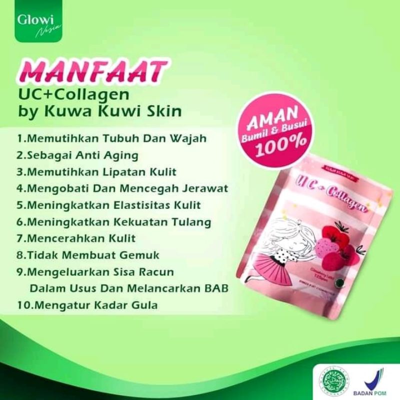 UC+Collagen susu pemutih seluruh badan rasa strowberry