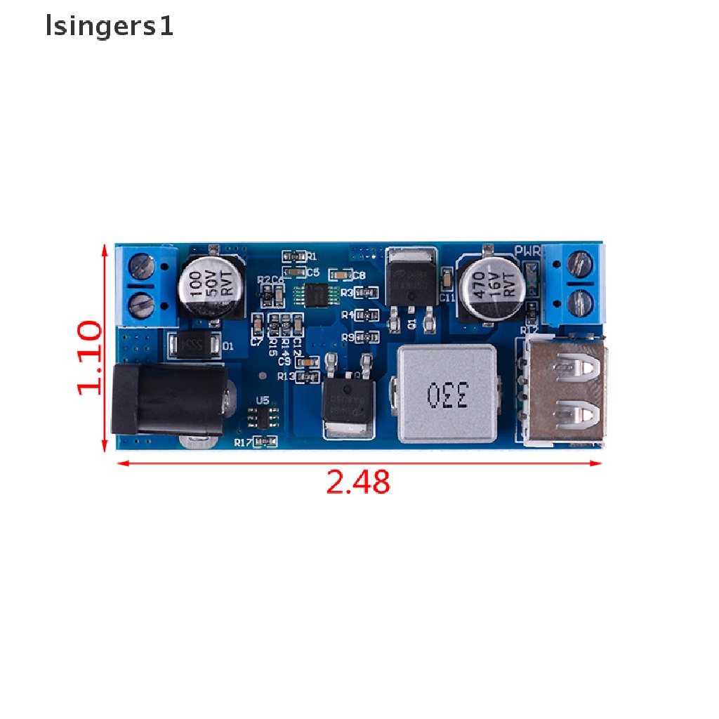 (lsingers1) Konverter powermodule step down DC-DC 24V / 12V Ke 5V 5A