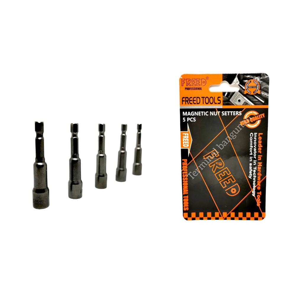 Mata Shock Roofing FREED 8mm x 42 - 8mm x 65mm Magnetic Nut Setters Sok Baja Ringan