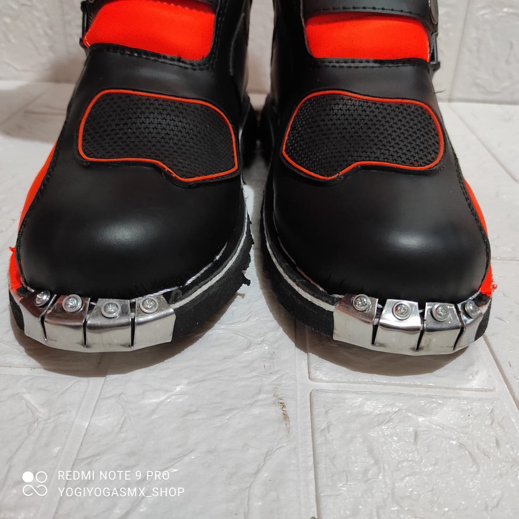 sepatu trail cross oneal protector terlaris hitam orange