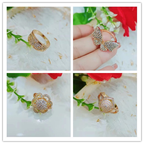 Cincin Xuping Permata Lapis Emas Perhiasan Fashion F11-14