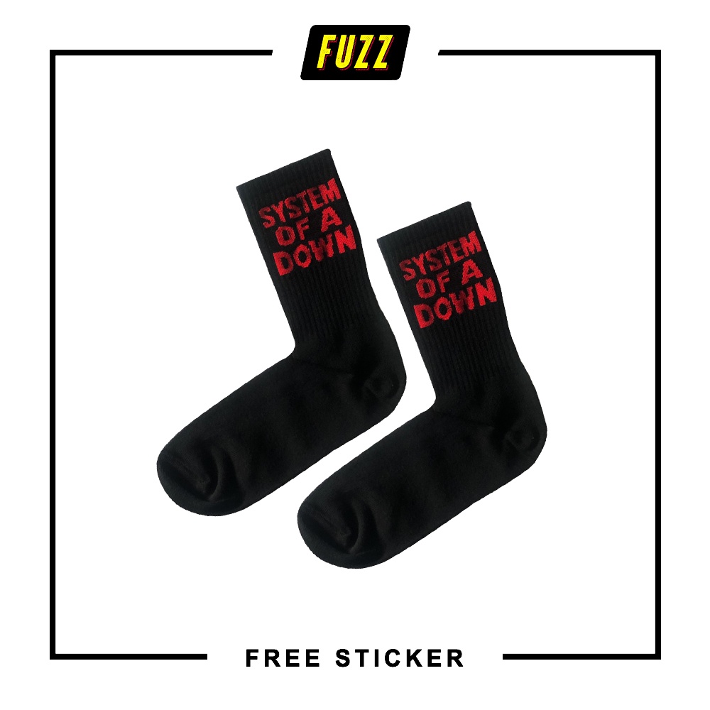 Kaos Kaki Band System Of A Down Socks Skate Old School Distro Musik SOAD Pria Dan Wanita