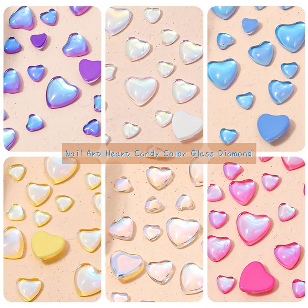 Preva Manikmanik Kristal Bentuk Hati Warnawarni Untuk Dekorasi Nail Art