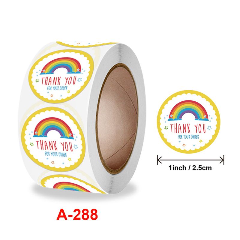 TERMURAH 100 pcs Stiker Label Thank you / Sticker Label Thankyou / Stiker Jualan online-B 100 pcs
