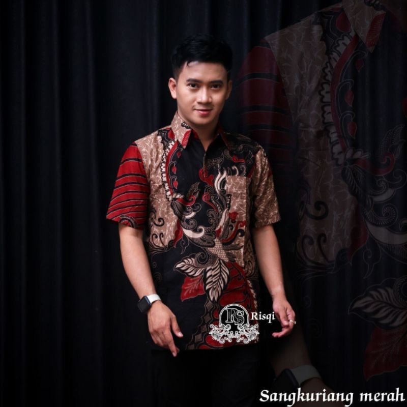 Baju Batik Pria Katun Premium Pendek and Panjang Seragam Motif Terbaru size M L XL XXL