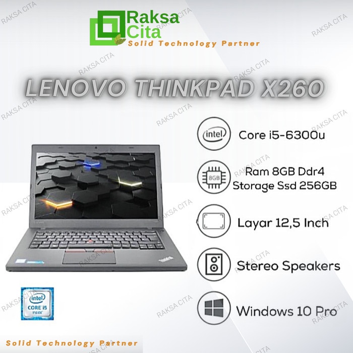 LENOVO THINKPAD X260 CORE I5 - 8GB - SSD 256GB