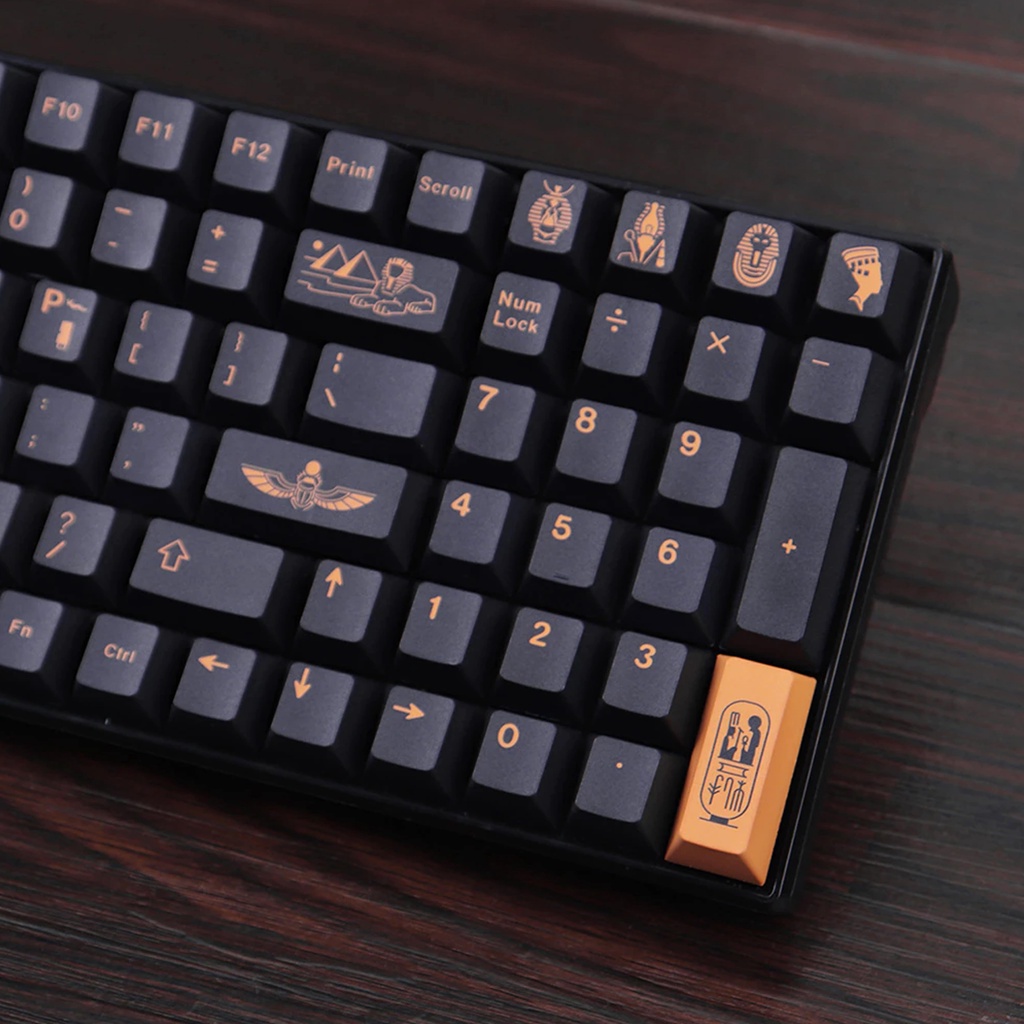 Titan Nation Egypt Pharaoh PBT Dyesub Keycaps 130 Set Cherry Profile