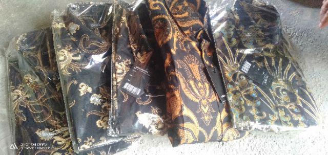 Kemeja Batik Pria Lengan Panjang Bl10 Katun Motif Modern Dixmont Semi Slimfit Premium