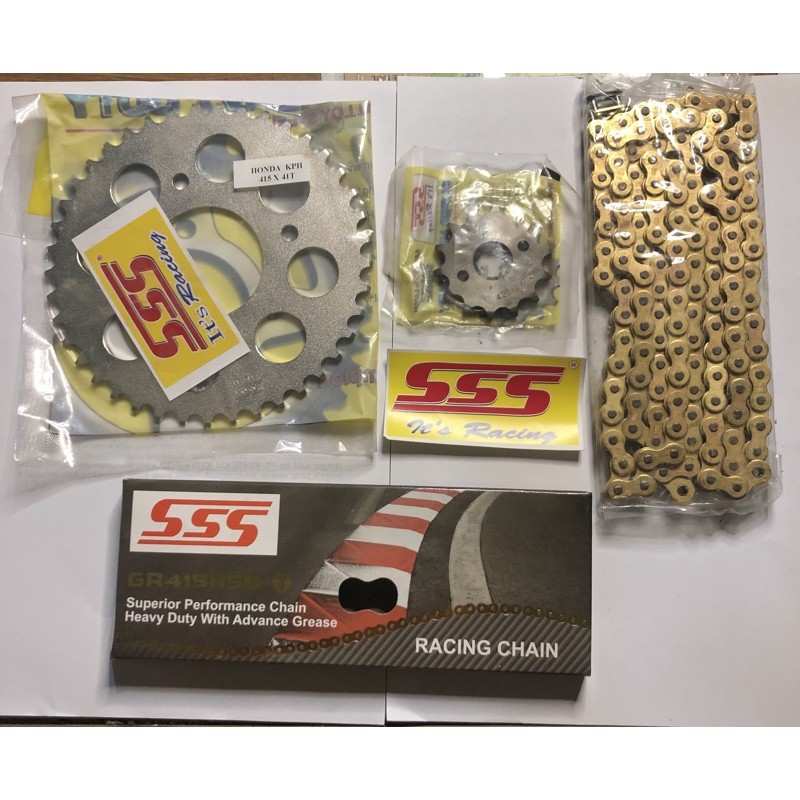 Gear set  SSS Satria F 415x13-15/41-45T rantai HSBT